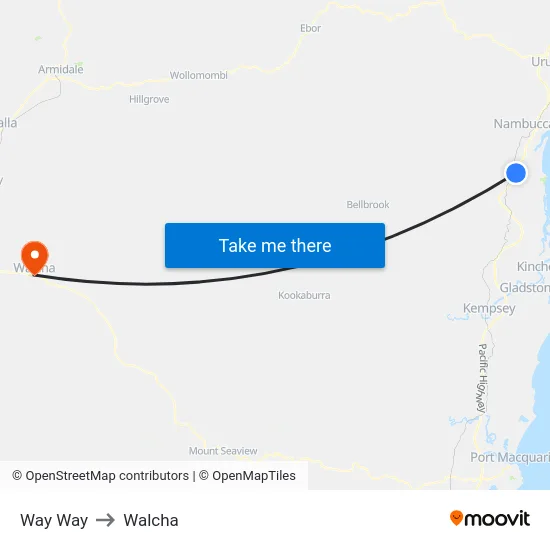Way Way to Walcha map