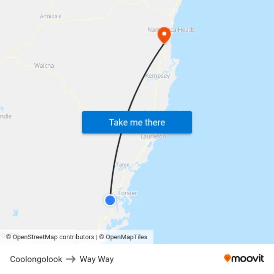 Coolongolook to Way Way map