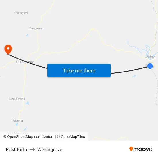 Rushforth to Wellingrove map