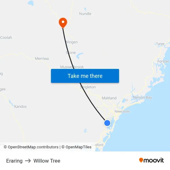 Eraring to Willow Tree map