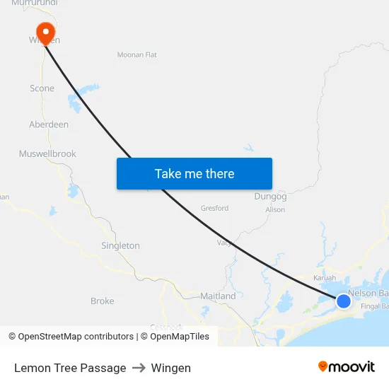 Lemon Tree Passage to Wingen map