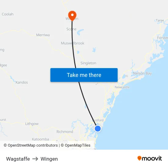 Wagstaffe to Wingen map
