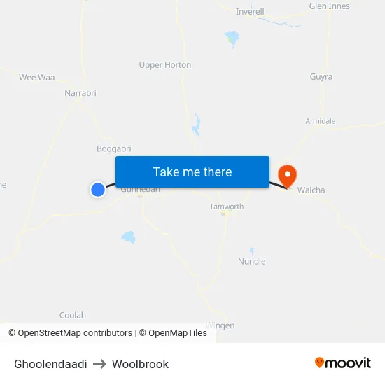 Ghoolendaadi to Woolbrook map