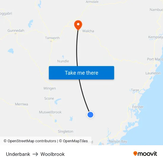 Underbank to Woolbrook map