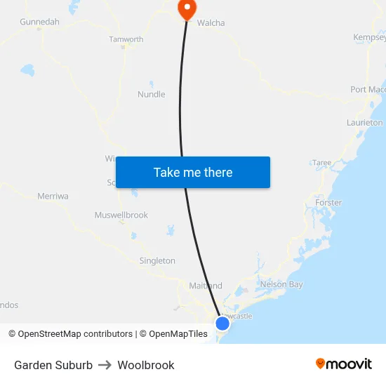 Garden Suburb to Woolbrook map