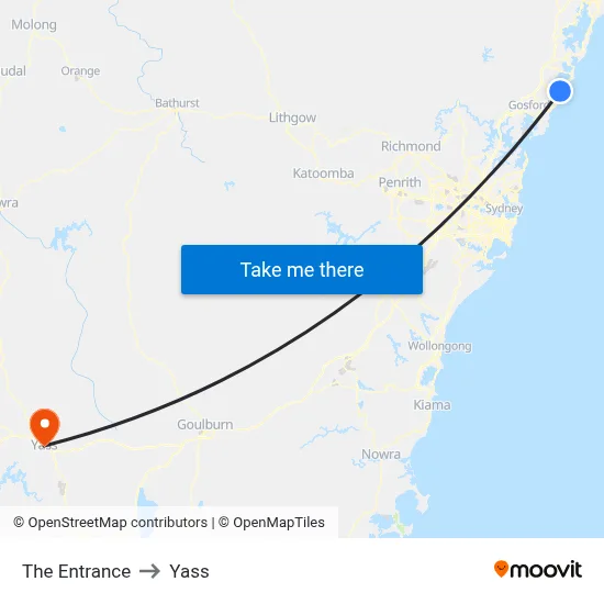 The Entrance to Yass map