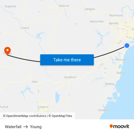Waterfall to Young map
