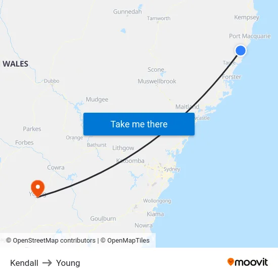 Kendall to Young map