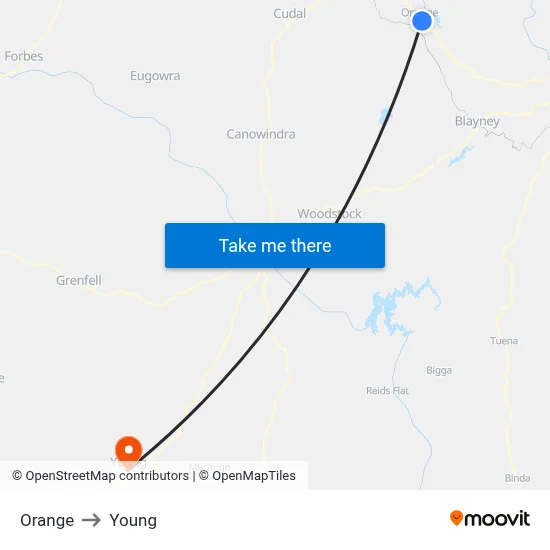 Orange to Young map