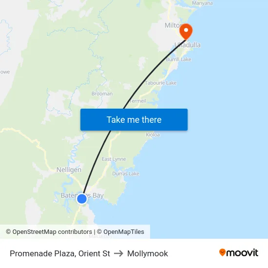 Promenade Plaza, Orient St to Mollymook map