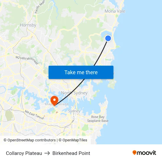 Collaroy Plateau to Birkenhead Point map