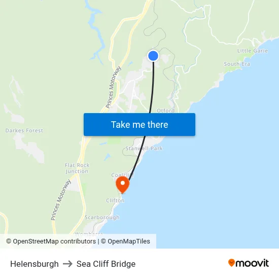 Helensburgh to Sea Cliff Bridge map