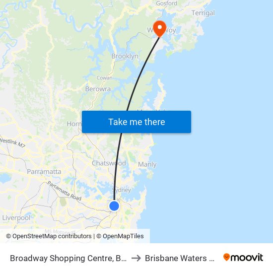Broadway Shopping Centre, Broadway to Brisbane Waters Private map