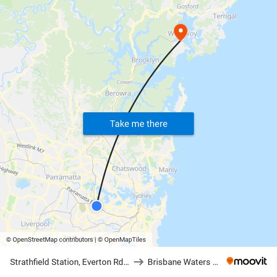 Strathfield Station, Everton Rd, Stand B to Brisbane Waters Private map