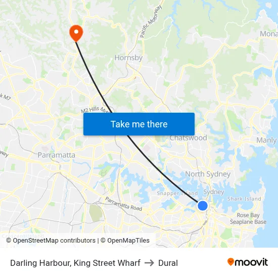 Darling Harbour, King Street Wharf to Dural map