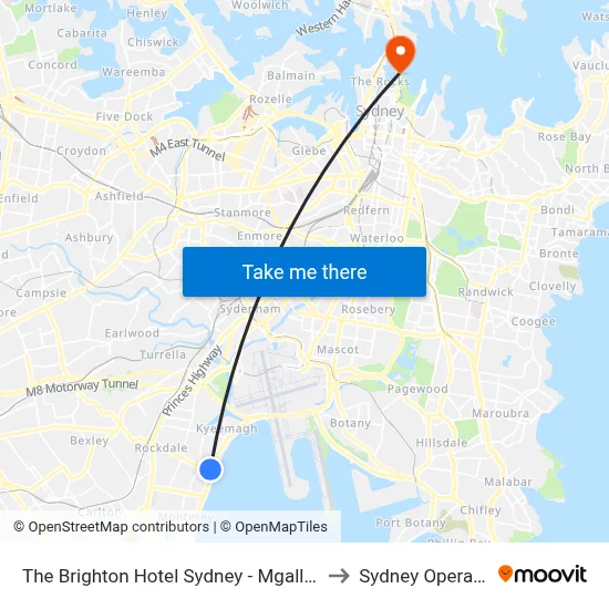 The Brighton Hotel Sydney - Mgallery Collection to Sydney Opera House map