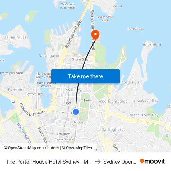 The Porter House Hotel Sydney - MGallery Collection to Sydney Opera House map