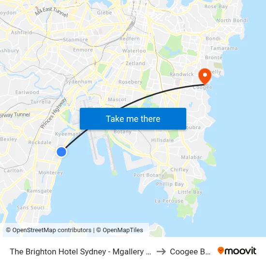 The Brighton Hotel Sydney - Mgallery Collection to Coogee Beach map