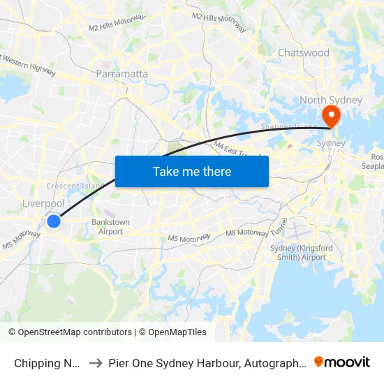 Chipping Norton to Pier One Sydney Harbour, Autograph Collection map