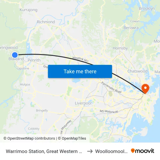 Warrimoo Station, Great Western Hwy to Woolloomooloo map