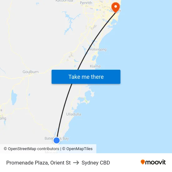 Promenade Plaza, Orient St to Sydney CBD map