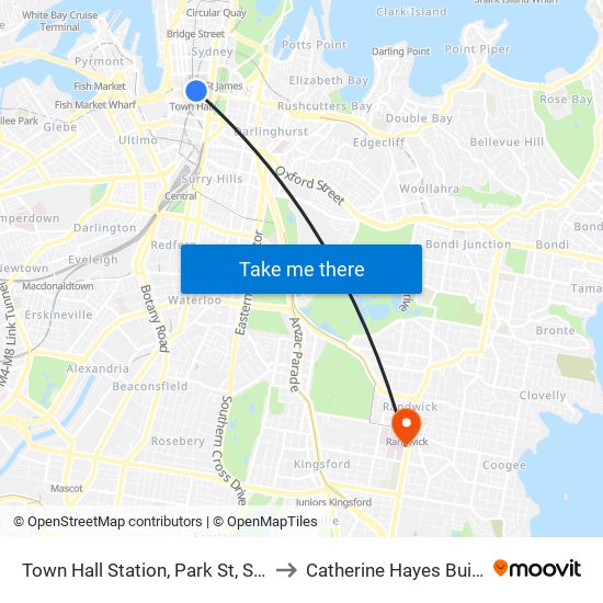 Town Hall Station, Park St, Stand J to Catherine Hayes Building map