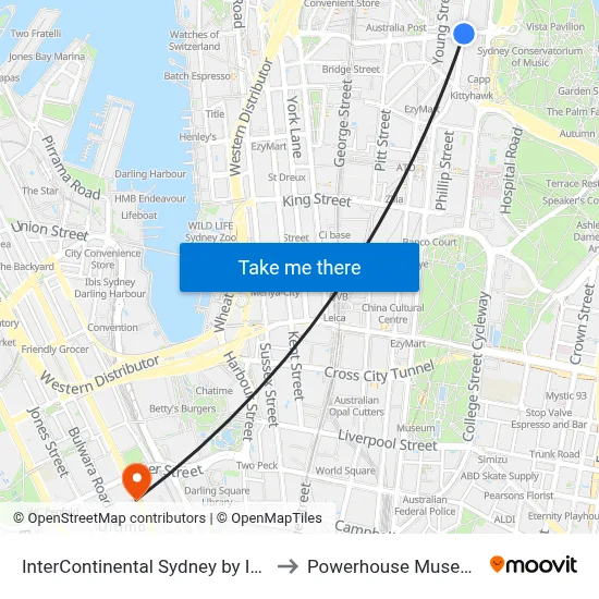 InterContinental Sydney by IHG to Powerhouse Museum map
