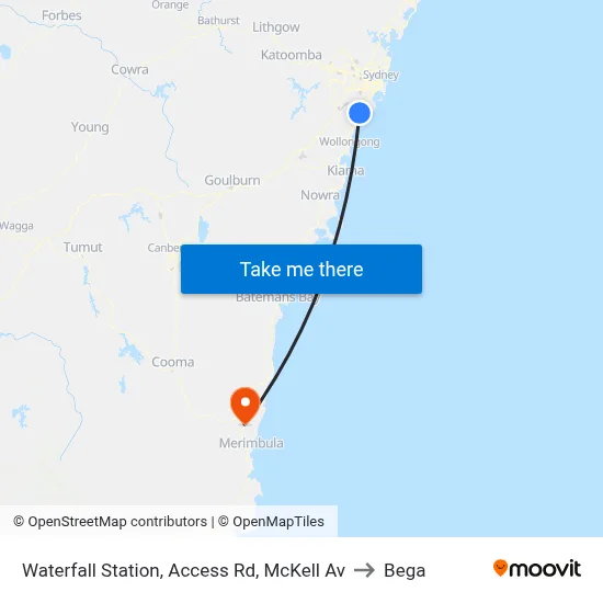 Waterfall Station, Access Rd, McKell Av to Bega map