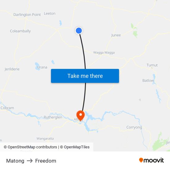 Matong to Freedom map