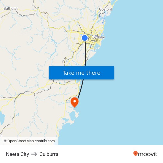Neeta City to Culburra map