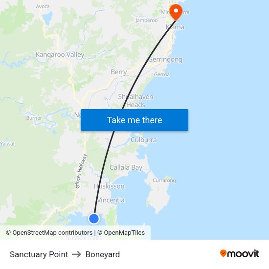 Sanctuary Point Nsw Map Sanctuary Point, Sydney To Boneyard, Kiama Downs With Public Transportation