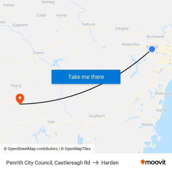 Penrith City Council, Castlereagh Rd to Harden map