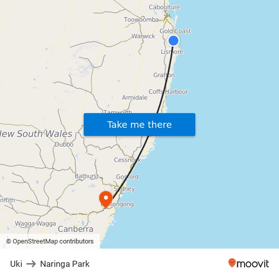 Uki to Naringa Park map