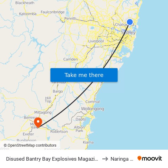 Disused Bantry Bay Explosives Magazine Complex to Naringa Park map