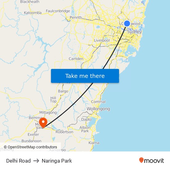 Delhi Road to Naringa Park map