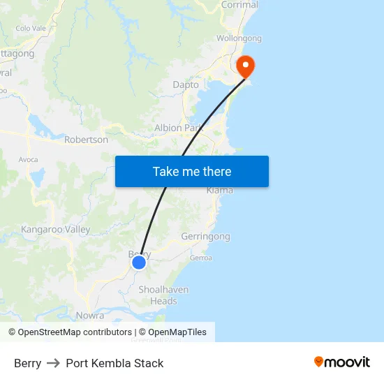 Berry to Port Kembla Stack map