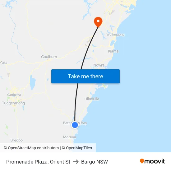 Promenade Plaza, Orient St to Bargo NSW map