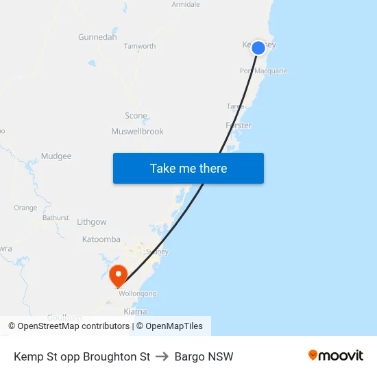 Kemp St opp Broughton St to Bargo NSW map