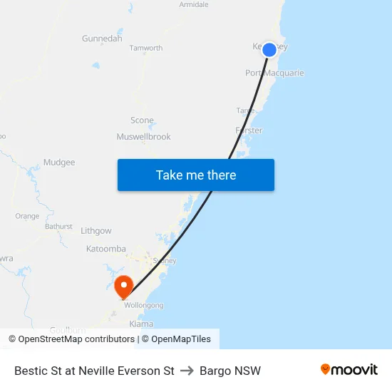 Bestic St at Neville Everson St to Bargo NSW map
