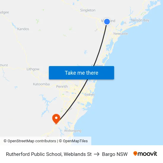 Rutherford Public School, Weblands St to Bargo NSW map