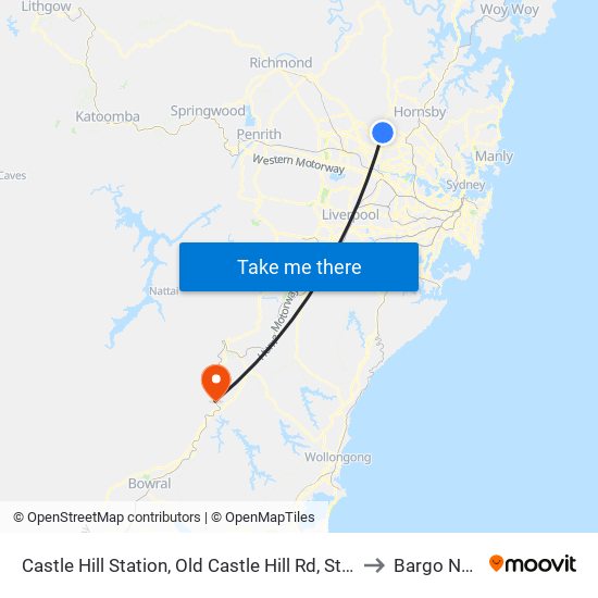 Castle Hill Station, Old Castle Hill Rd, Stand E to Bargo NSW map