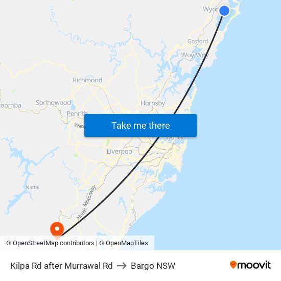 Kilpa Rd after Murrawal Rd to Bargo NSW map