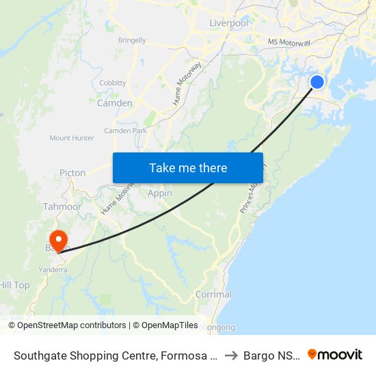 Southgate Shopping Centre, Formosa St to Bargo NSW map