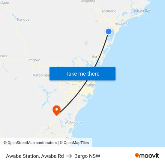 Awaba Station, Awaba Rd to Bargo NSW map