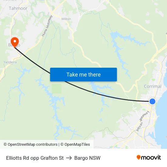 Elliotts Rd opp Grafton St to Bargo NSW map