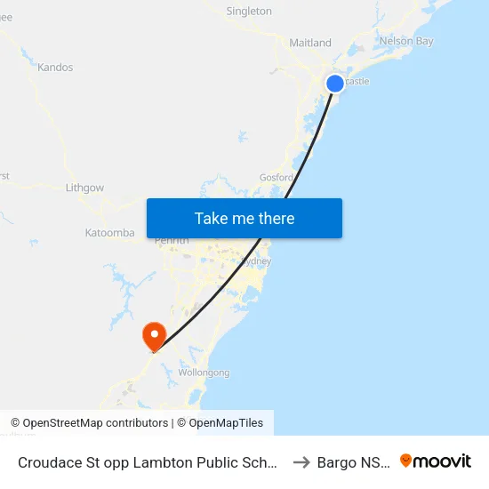 Croudace St opp Lambton Public School to Bargo NSW map