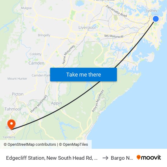 Edgecliff Station, New South Head Rd, Stand N to Bargo NSW map