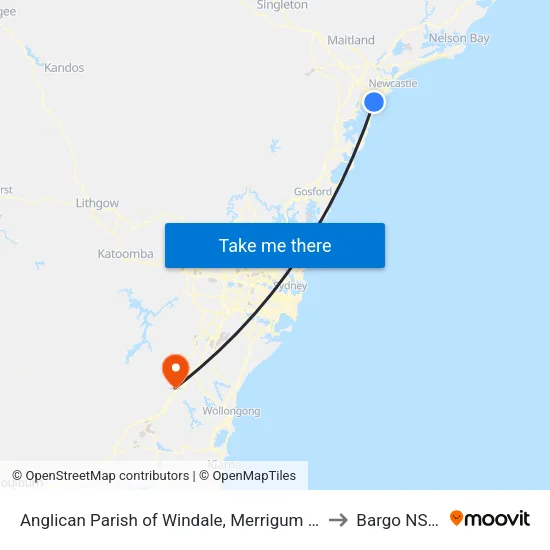 Anglican Parish of Windale, Merrigum St to Bargo NSW map