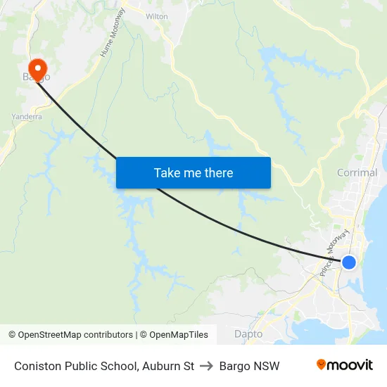 Coniston Public School, Auburn St to Bargo NSW map