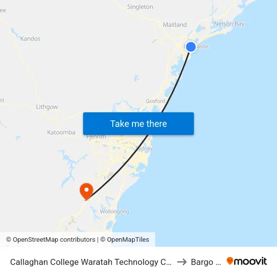 Callaghan College Waratah Technology Campus, Turton Rd to Bargo NSW map